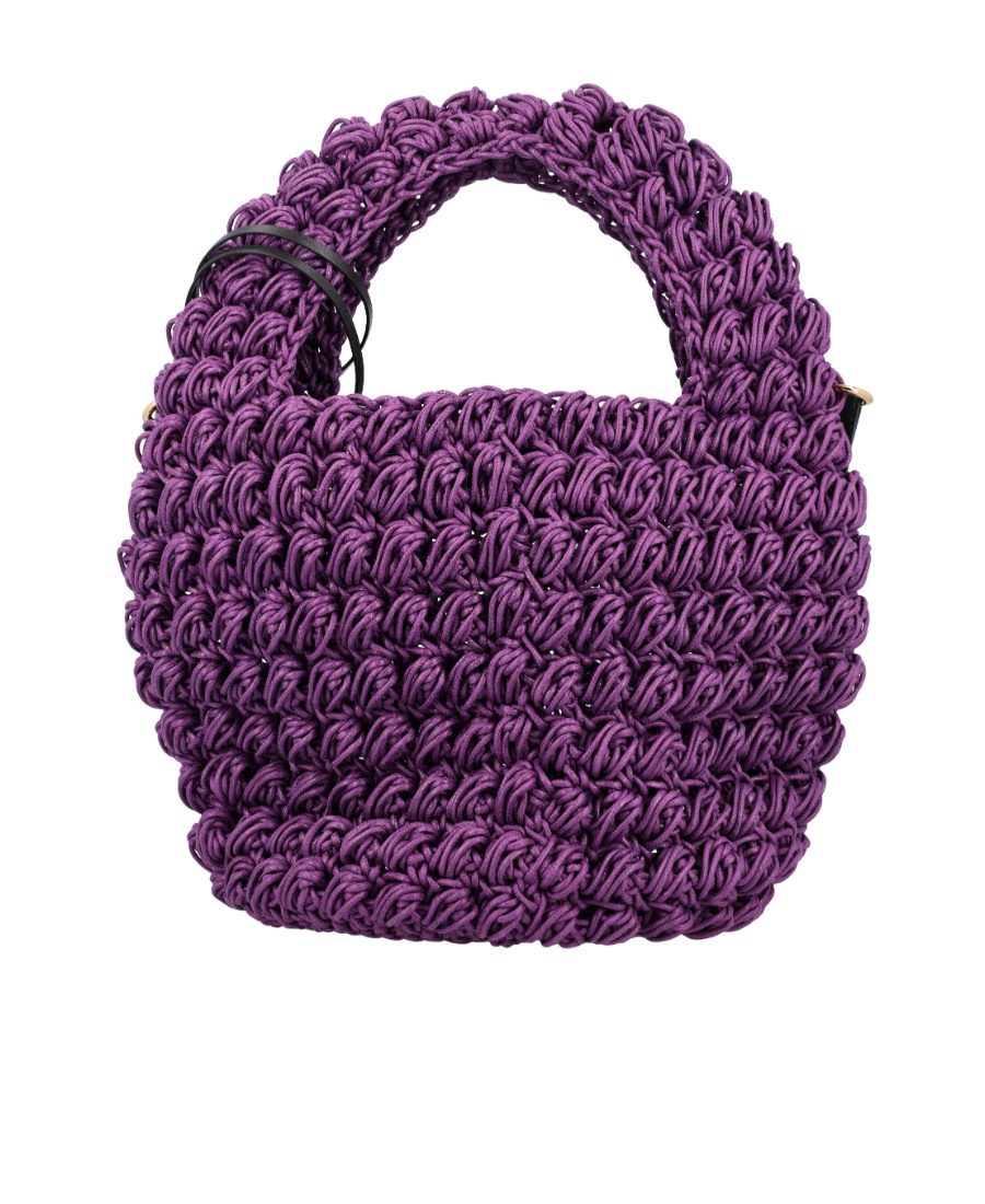 Jw Anderson Popcorn Basket Tote Bag In Purple