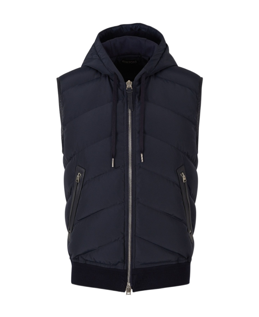 Tom Ford Zip-up Padded Gilet In Black