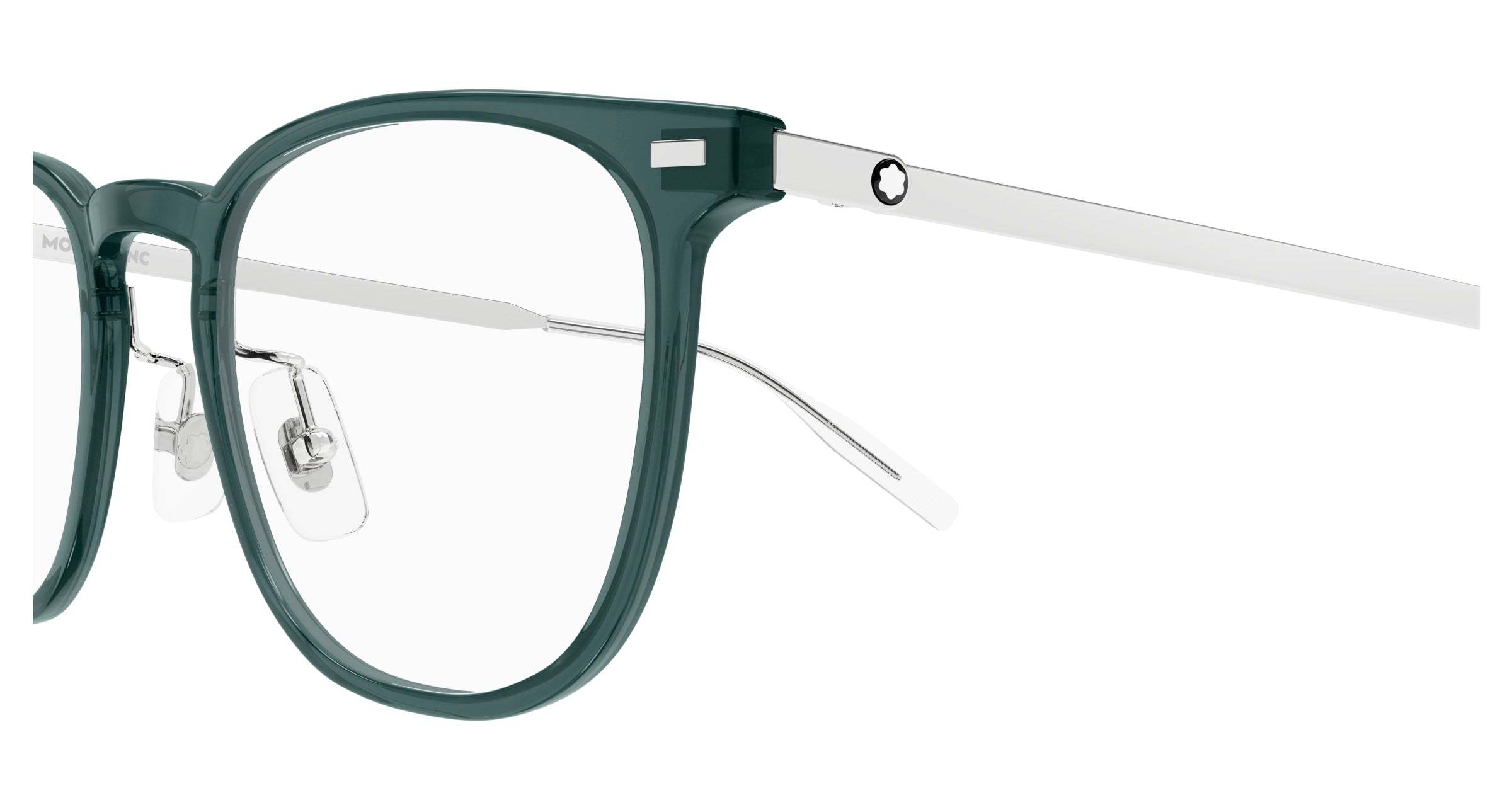 Montblanc Eyewear Square Frame Glasses In Green