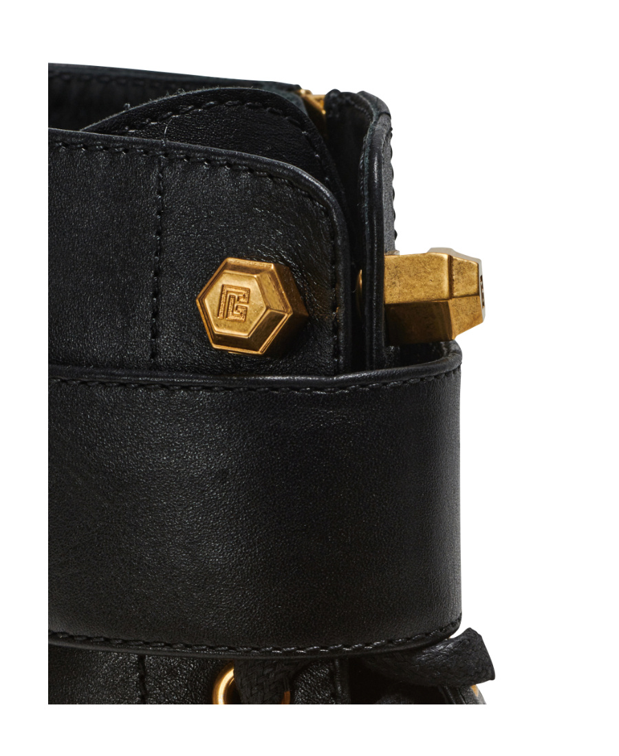 Balmain Combat Ankle Boots In Black