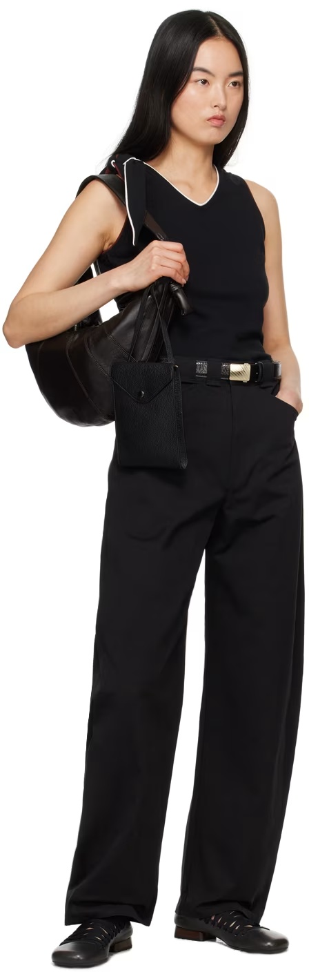 Shop Lemaire V-collar Bindings Vest In Black