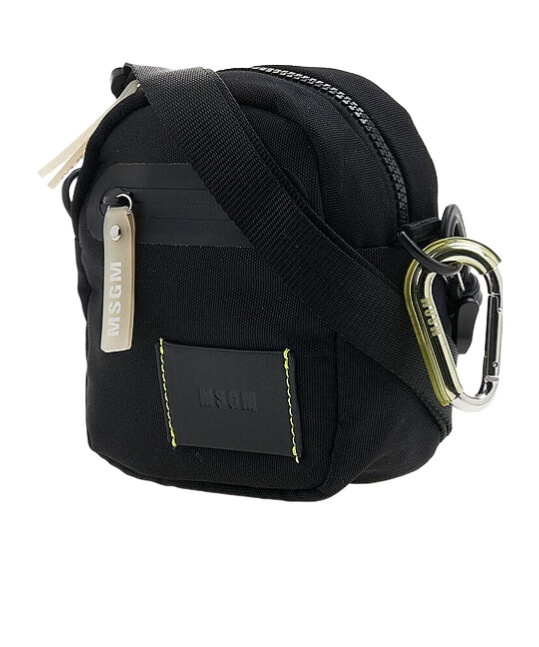 Msgm Logo Shoulder Bag In Black