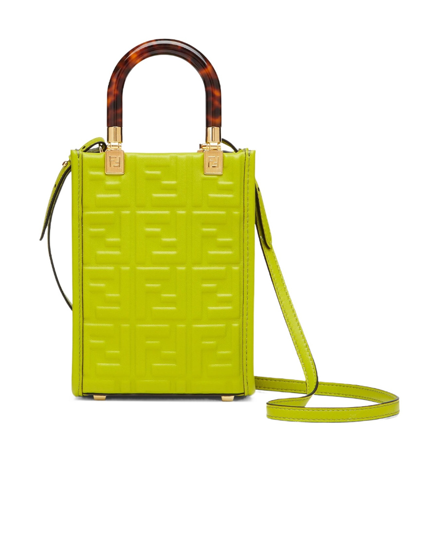 Fendi Mini Sunshine Tote Bag In Green