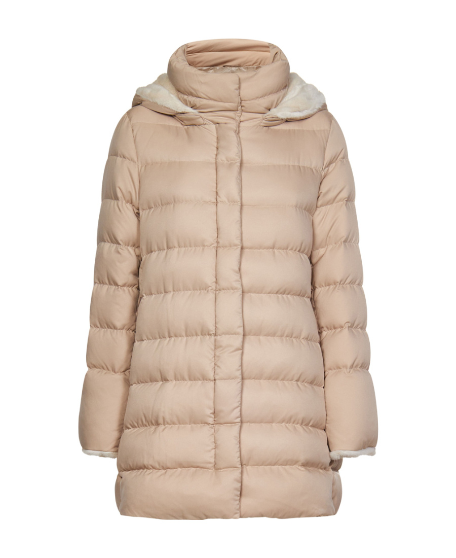 Herno Light Beige Puffer Down Jacket In Nude