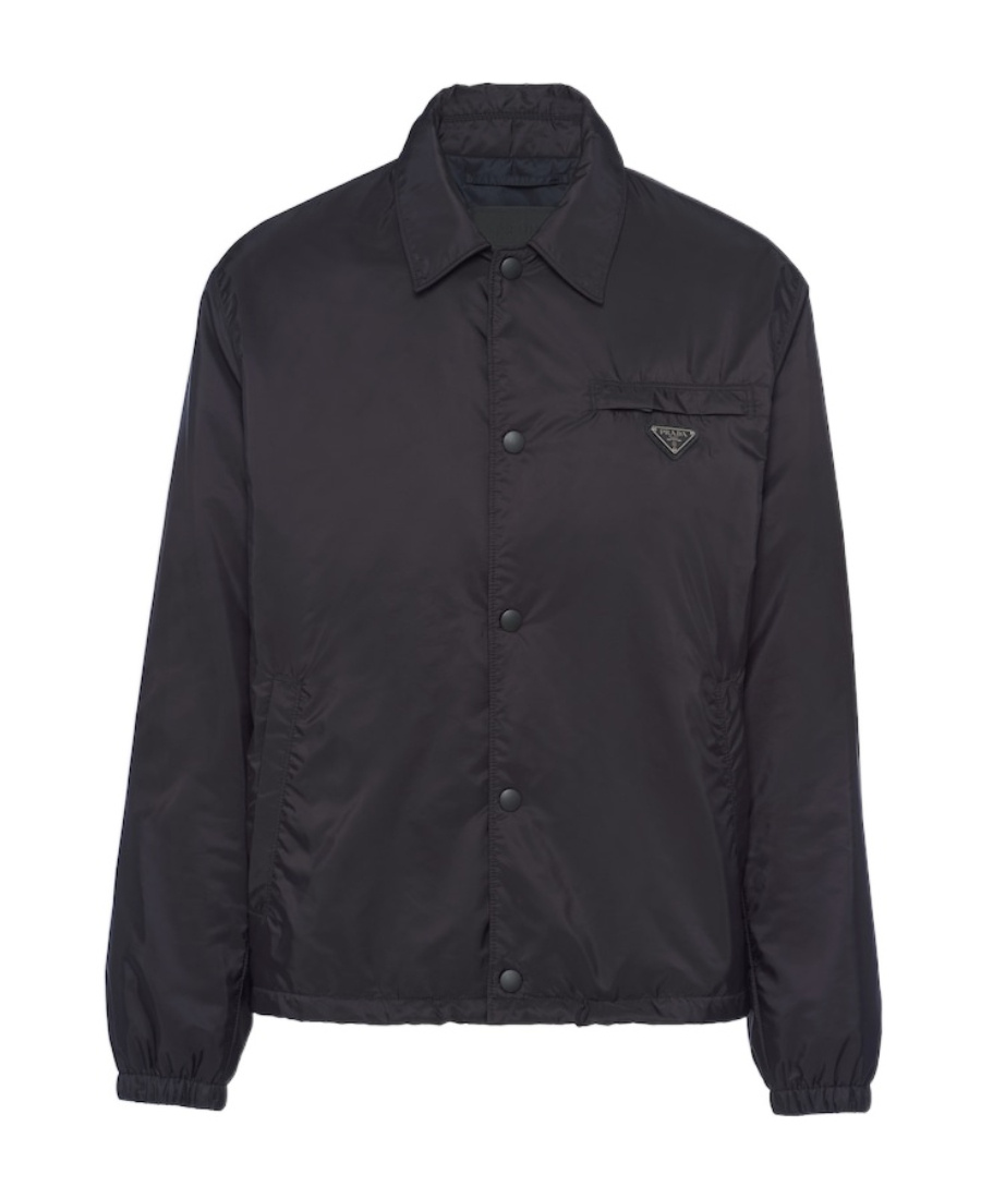 Shop Prada Re-nylon Blouson Jacket In Black