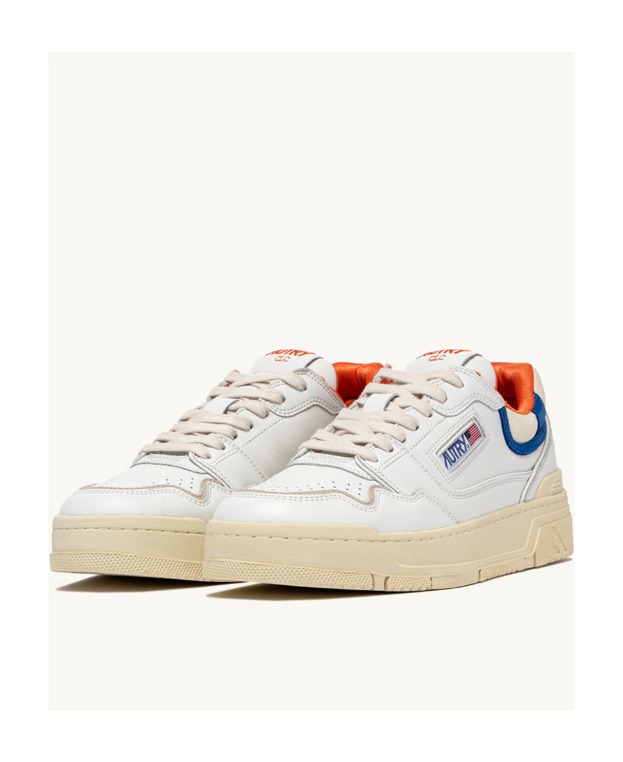 Autry Clc Low-top Panelled Sneakers In White