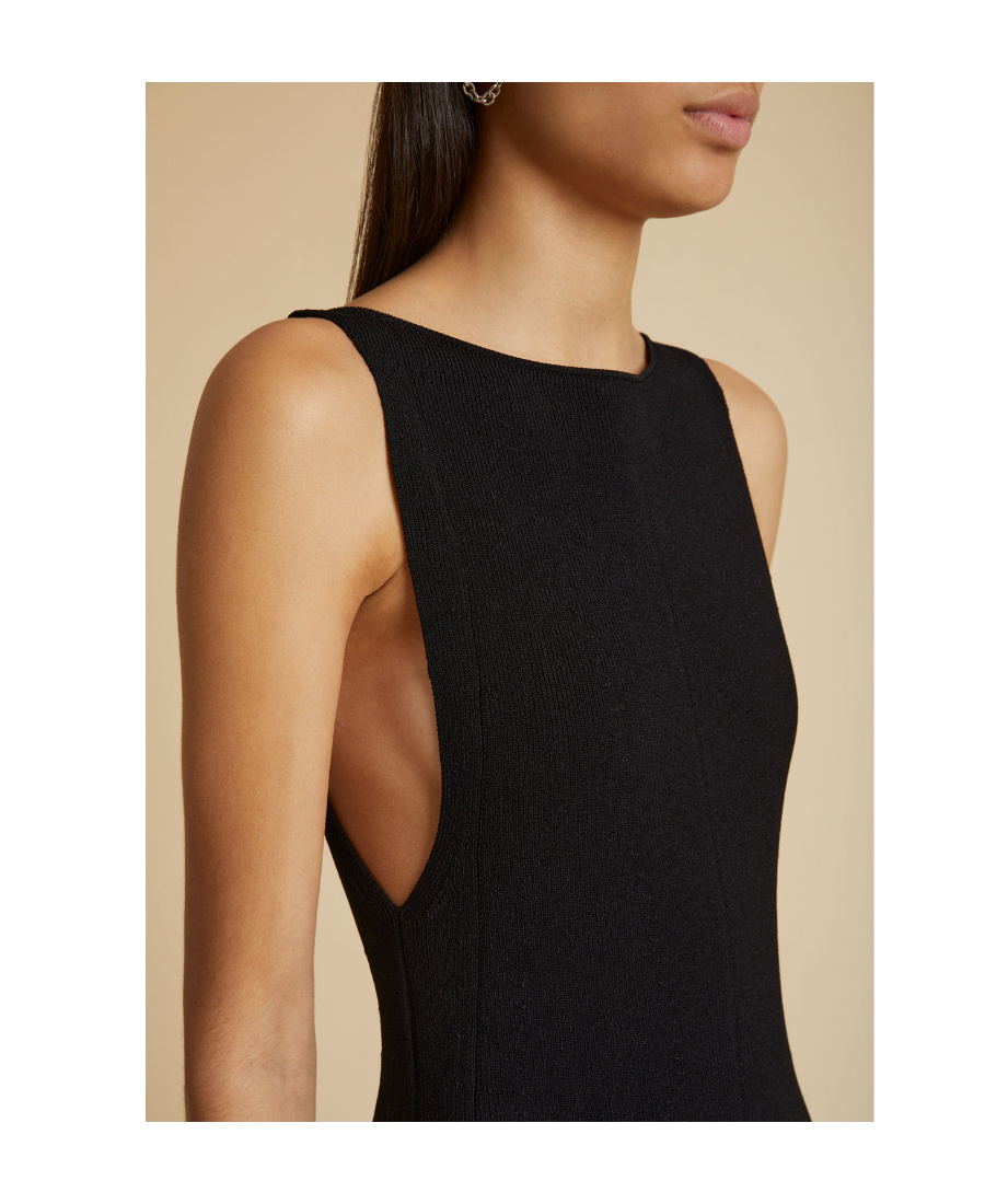 Khaite Evelyn Stretch-knit Maxi Dress In Black