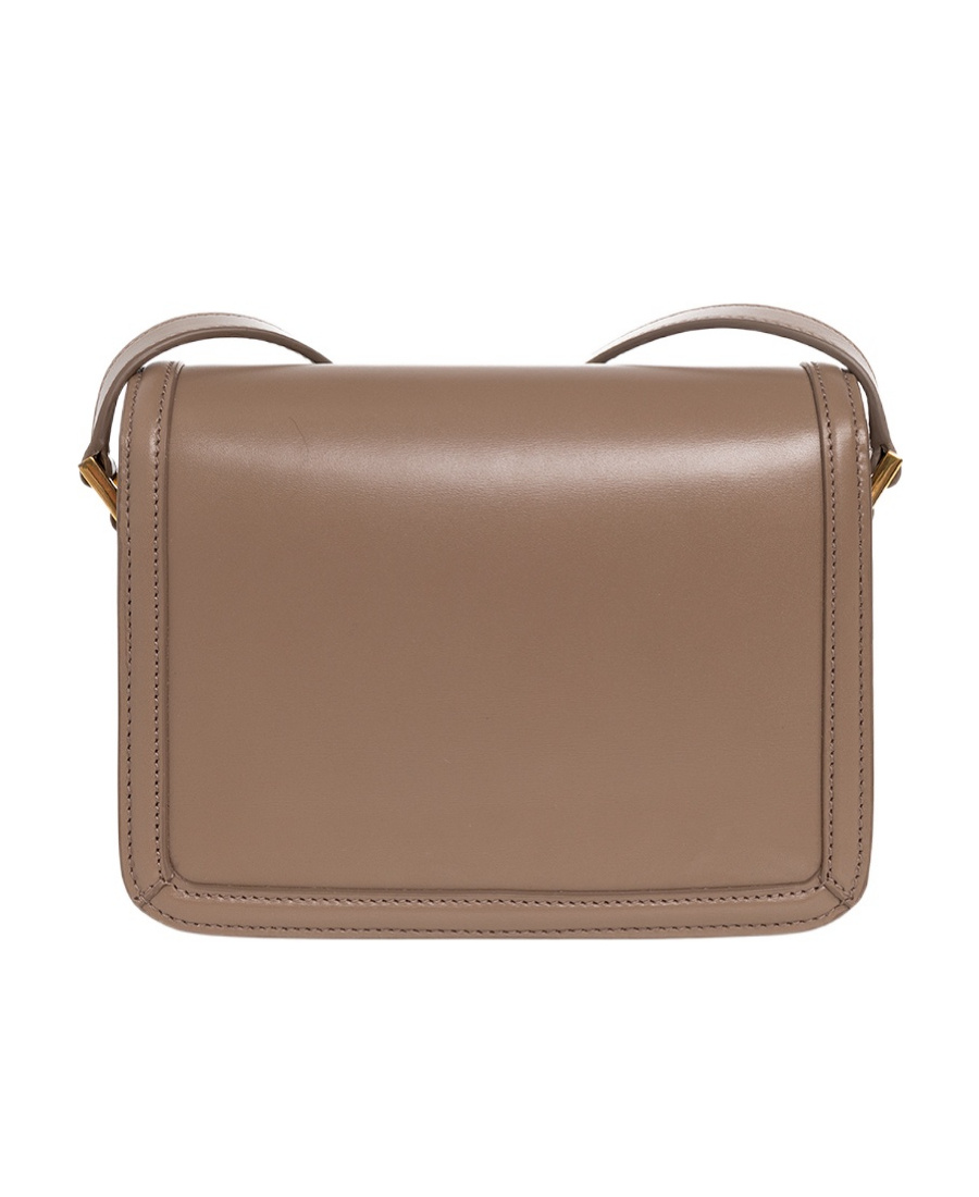 Saint Laurent Logo Shoulder Bag In Brown