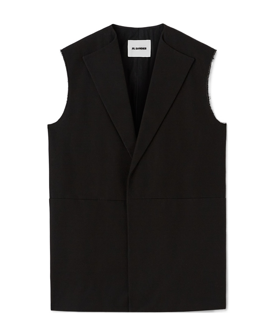Jil Sander Sleeveless Vest In Black