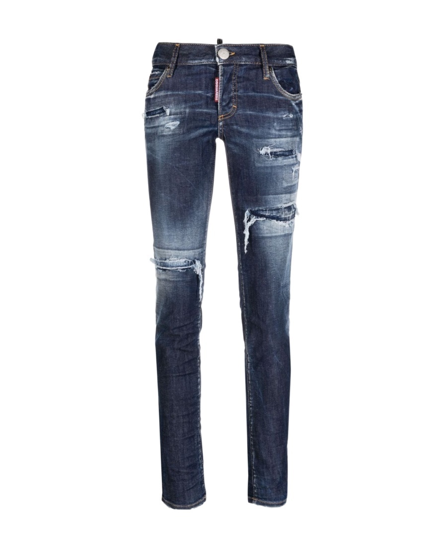 Dsquared2 Distressed-effect Skinny Jeans In Blue