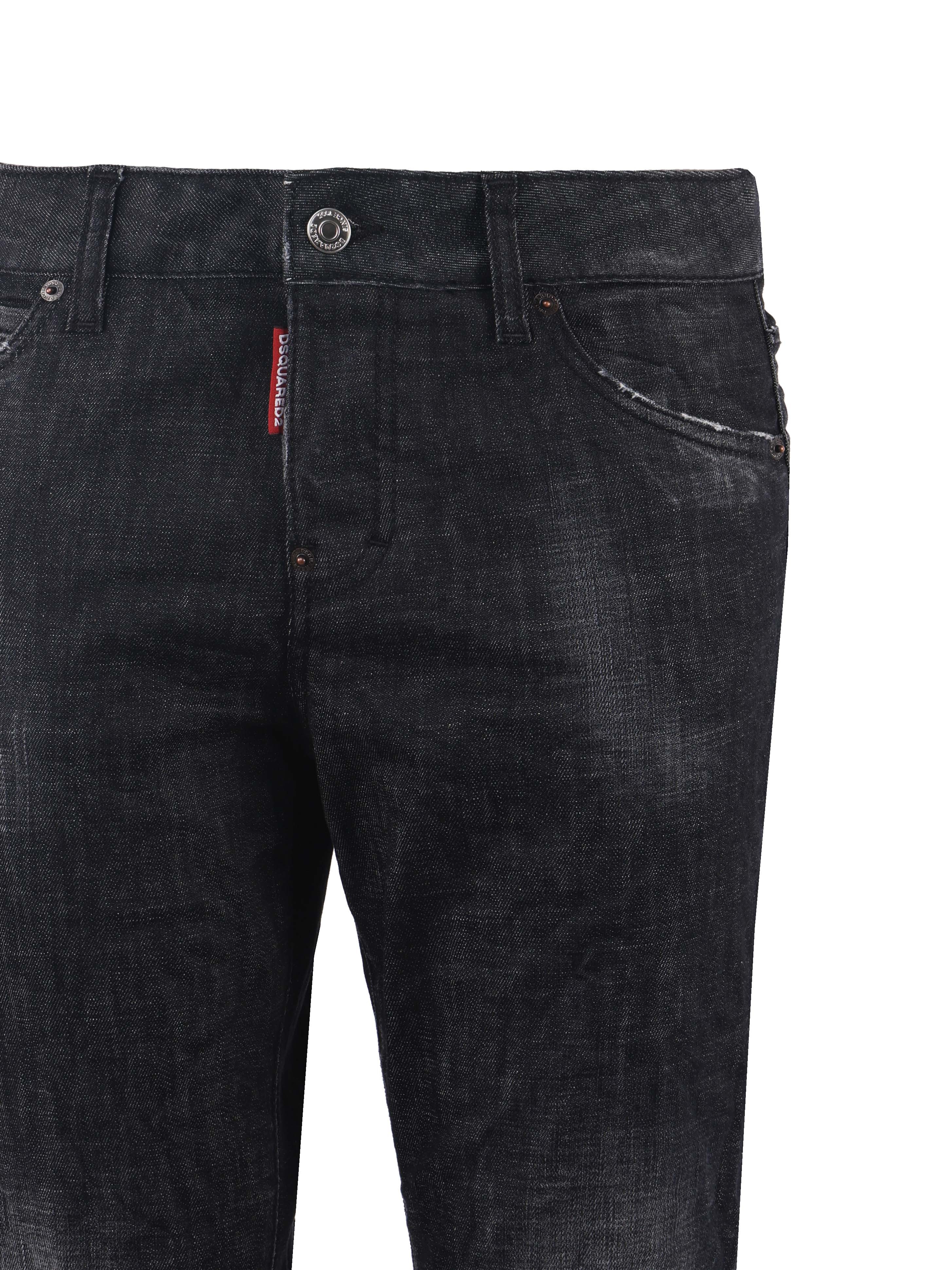 Dsquared2 Skinny Jeans With Shaded Effect In Black