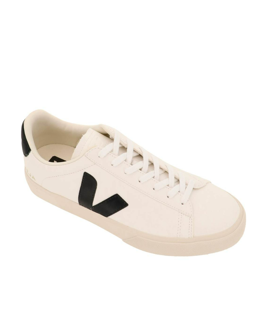Veja White Black Logo Sneakers In White