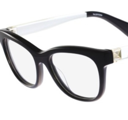 Valentino Black Logo Flat Mirror In White