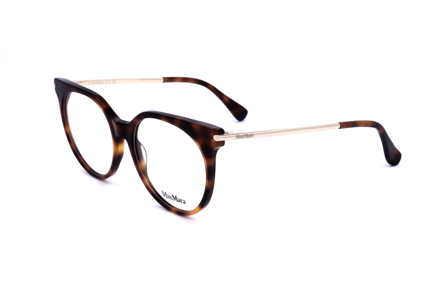 Max Mara Round Frame Glasses In Black
