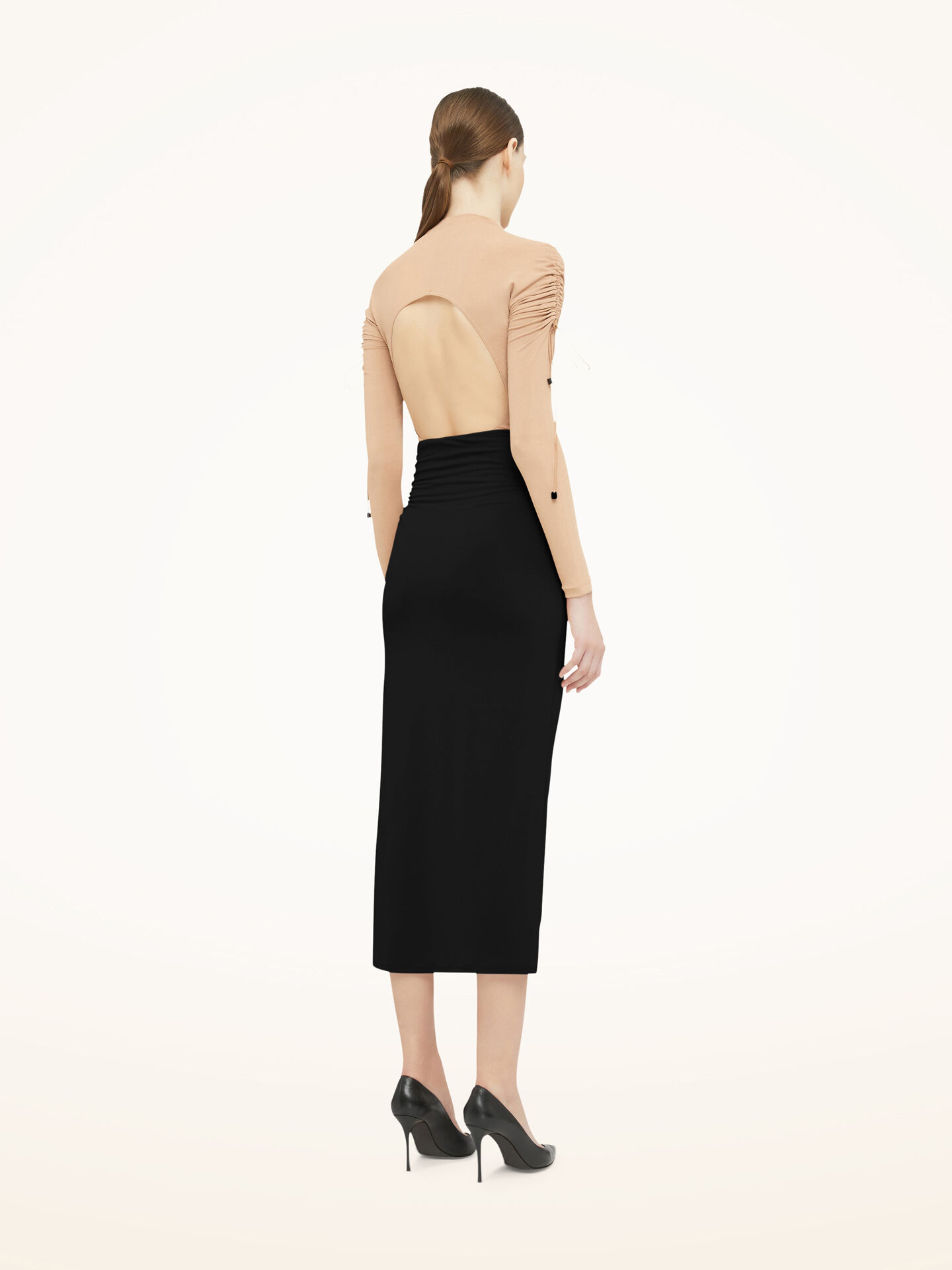 Wolford Crepe Jersey Midi Wrap Skirt