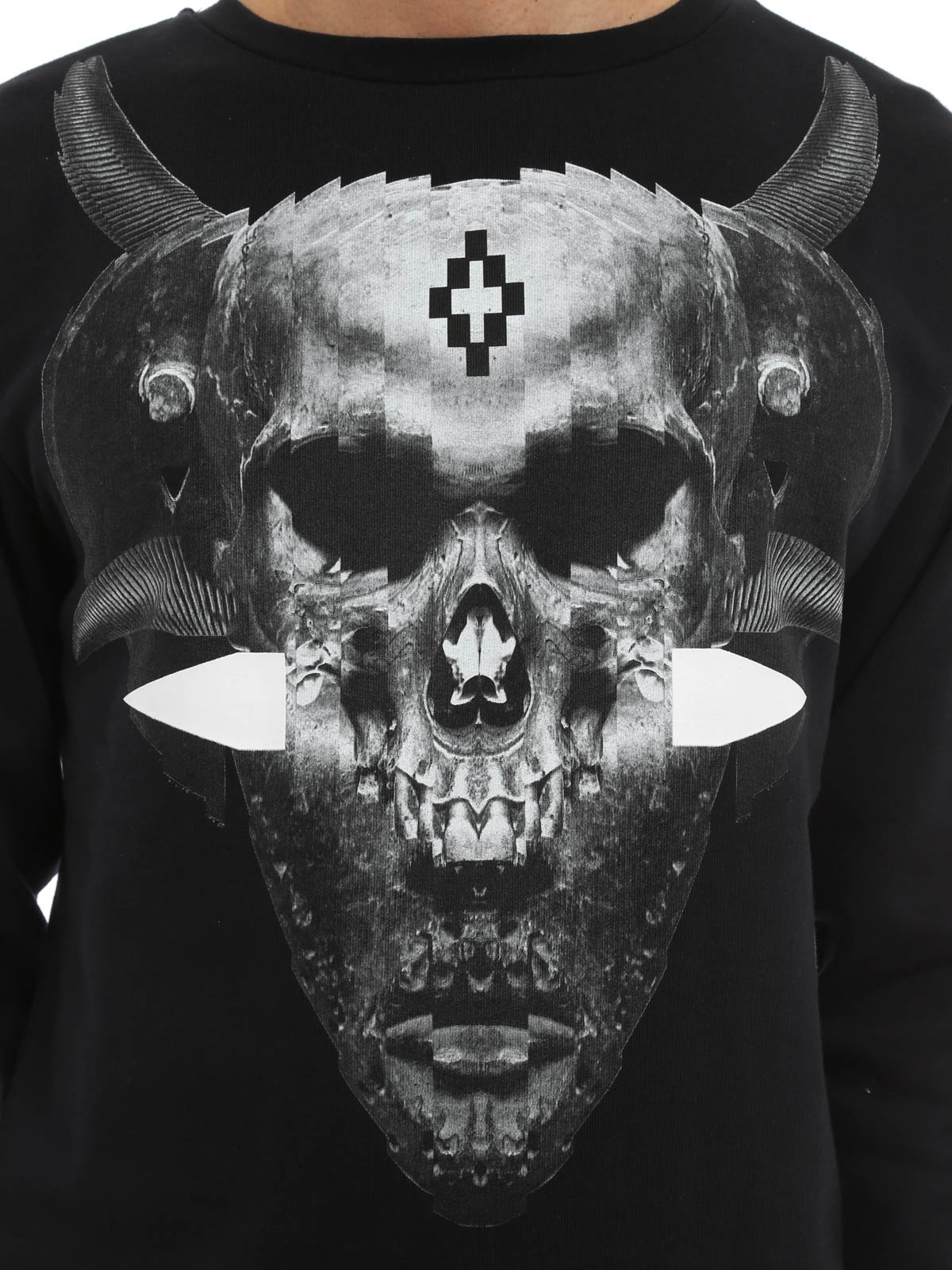 Marcelo Burlon County Of Milan Printed Hoodie In Black