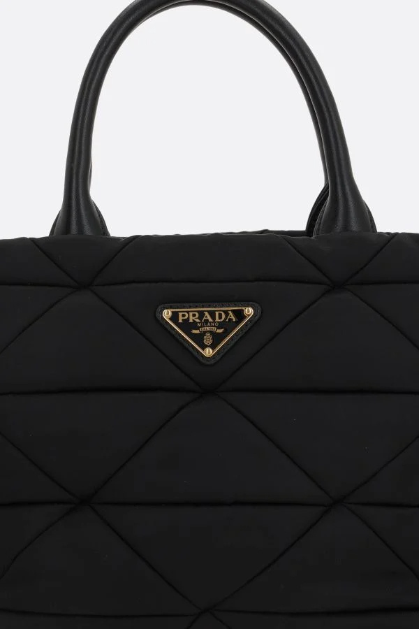Prada Small Re-nylon Shoulder Bag In Black