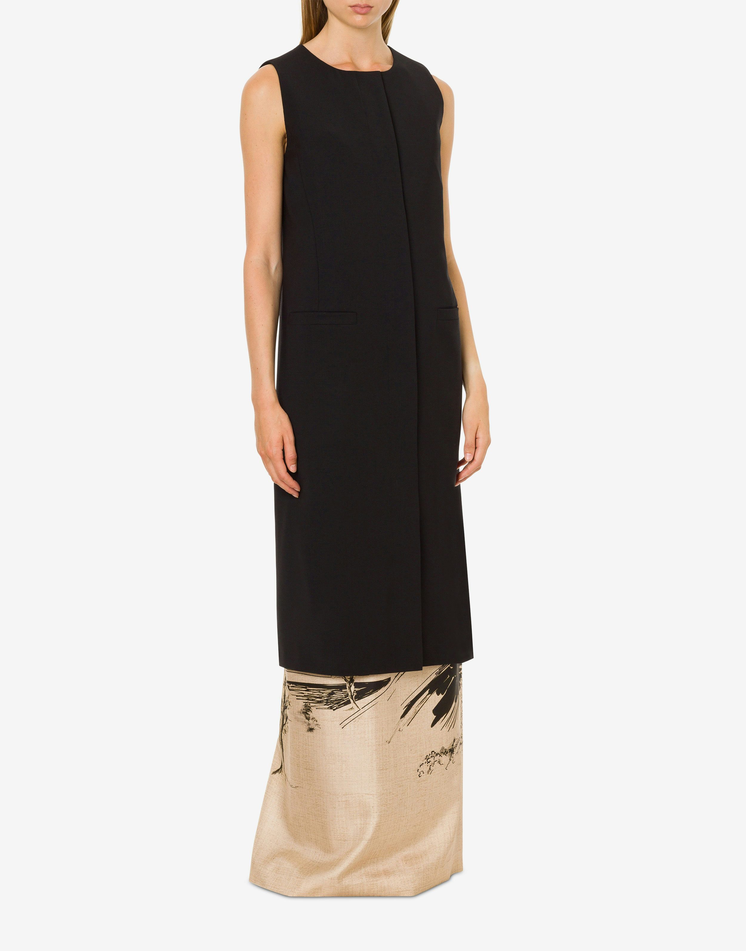 Alberta Ferretti Cut-out Long Gilet In Black