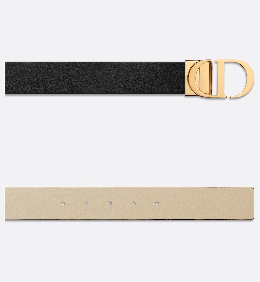 Dior 30 Montaigne Double-sided Belt In Nude