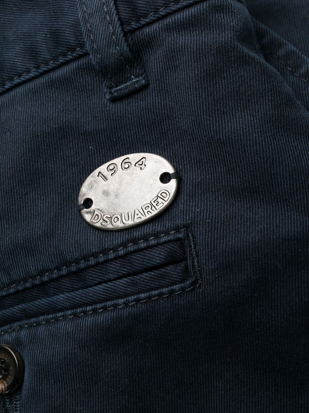 Dsquared2 Blue Medium Waist Trousers In Black