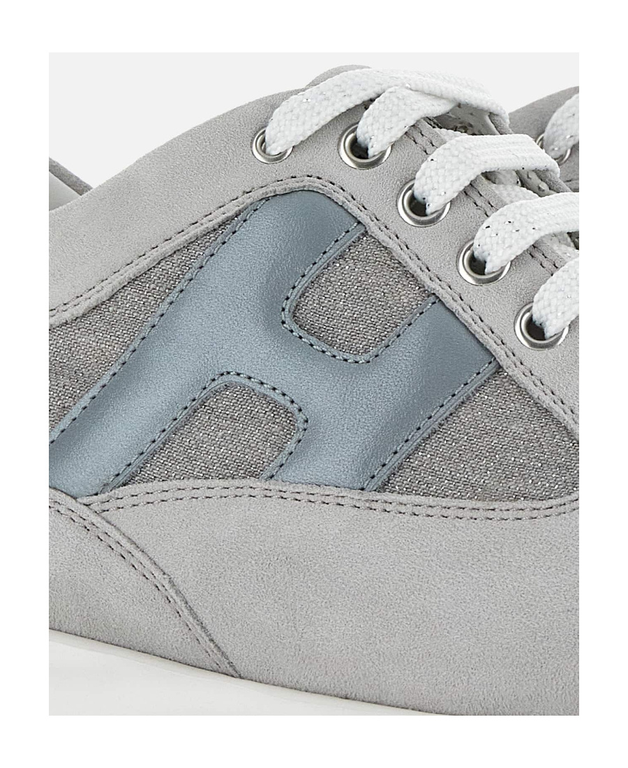 Hogan Interactive Logo-embossed Sneakers In Gray
