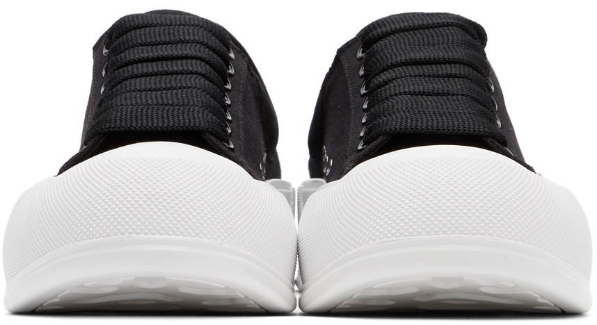 Alexander Mcqueen Deck Lace-up Sneakers In Black