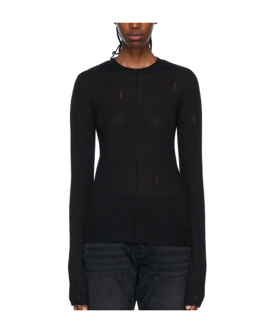 Amiri Long-sleeved Sweater In Black