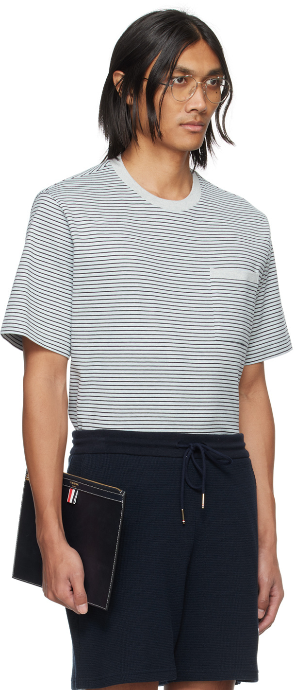 Thom Browne Embroidered Cotton Track Shorts In Multicolor