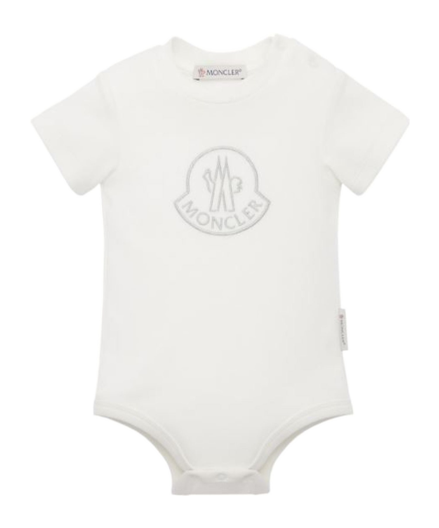 Moncler Enfant Embroidered Logo Bodysuit In White