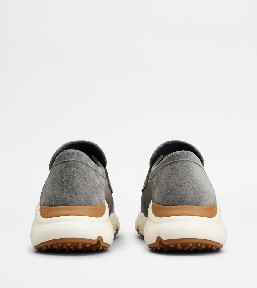 Tod's Round Toe Sneakers In Gray