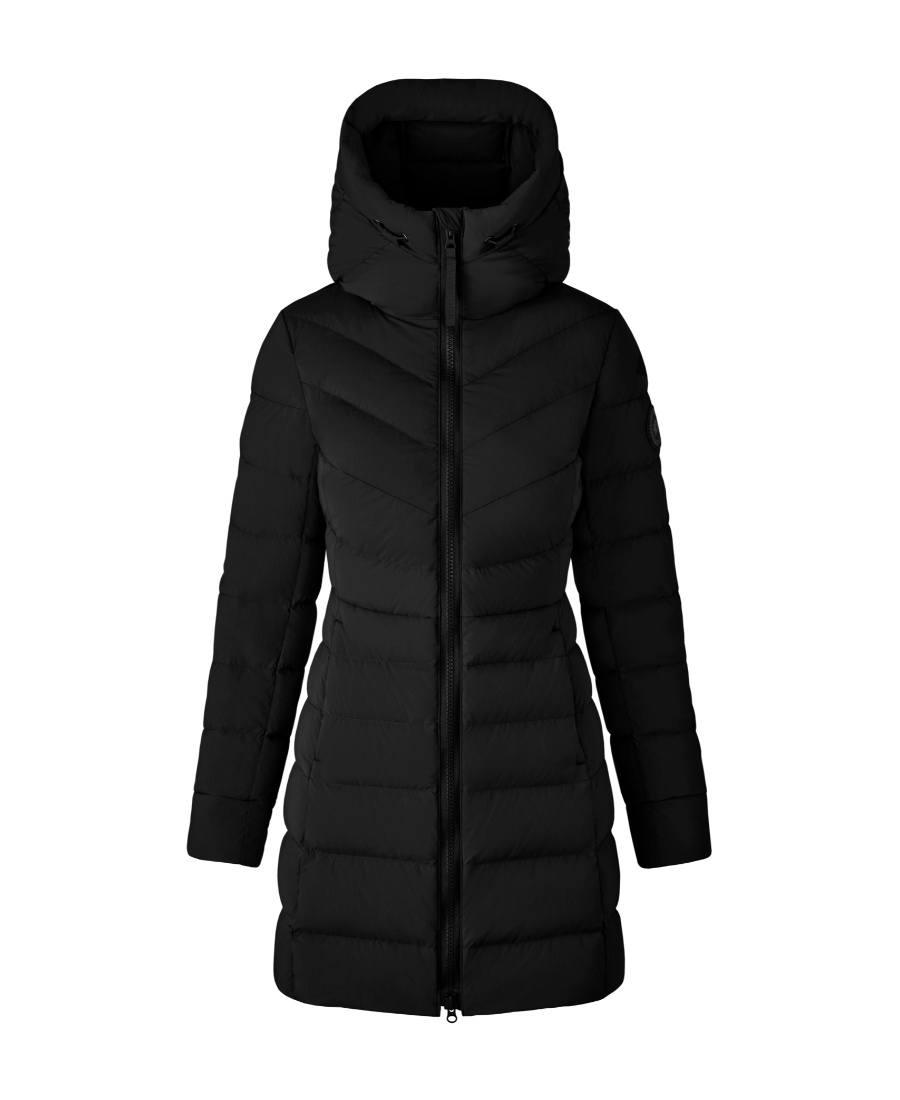 Canada Goose Clair Hooded Puffer Coat In Black