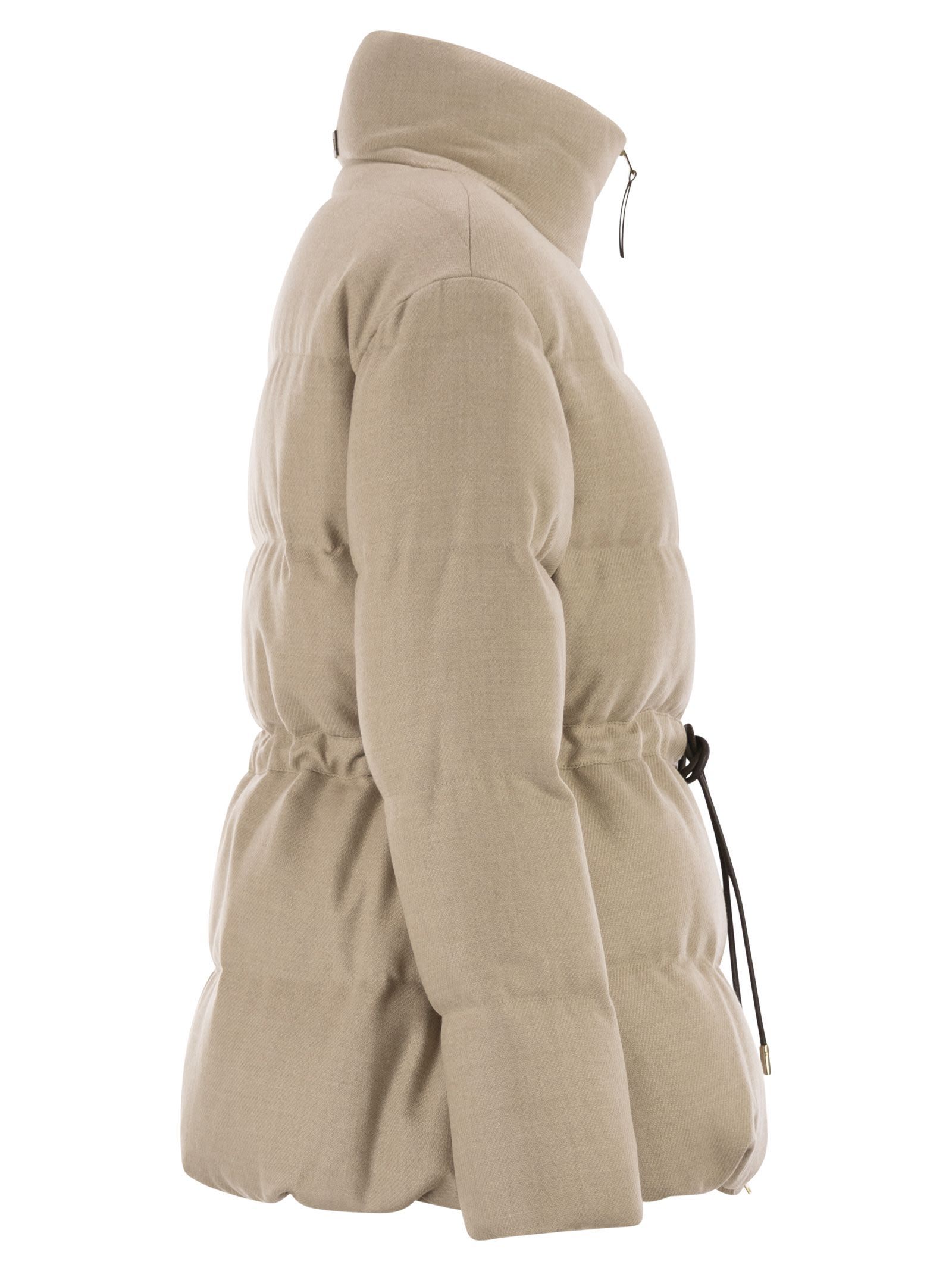 Herno Zipper Down Jacket In Neutral