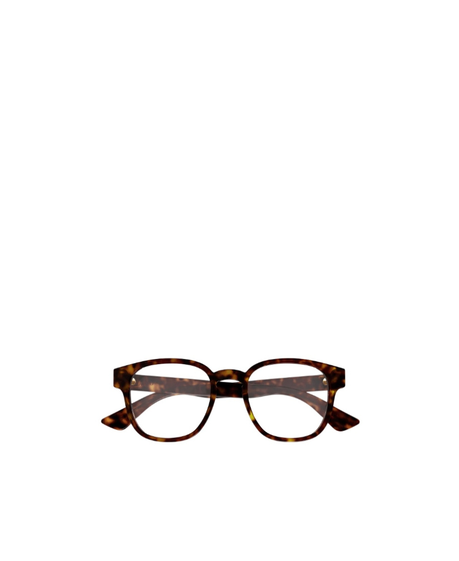 Gucci Round-frame Logo Glasses In Brown