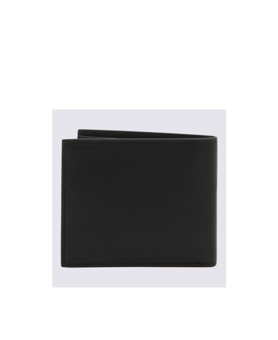 Off-white Off White™ Black Leather Bi Fold Wallet With Logo In Black