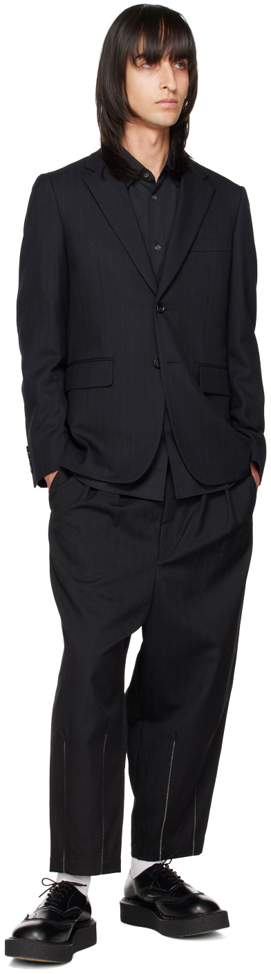 Comme Des Garçons Long-sleeved Suit Coat In Black