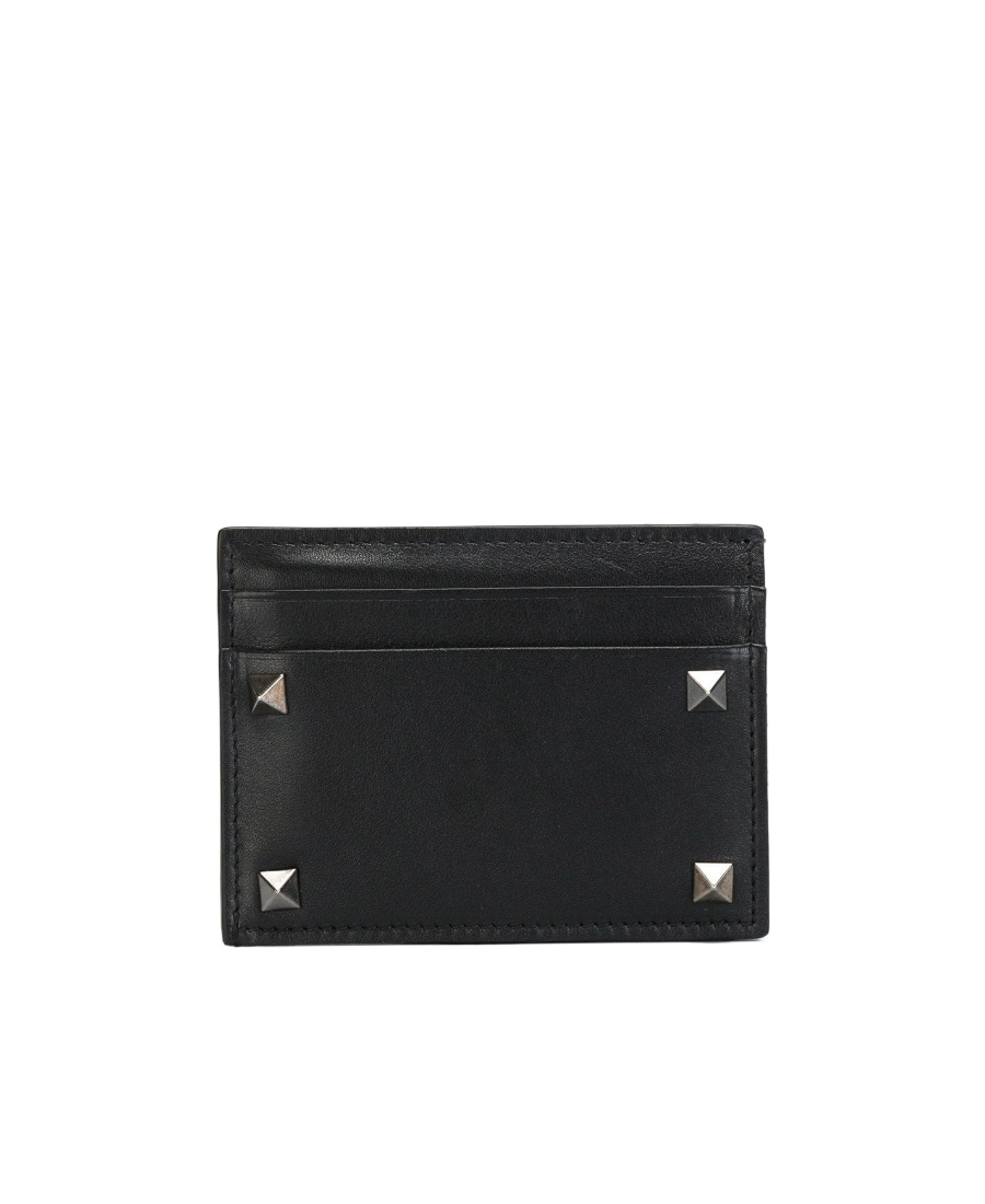 Valentino Garavani Rockstud Cardholder In Black