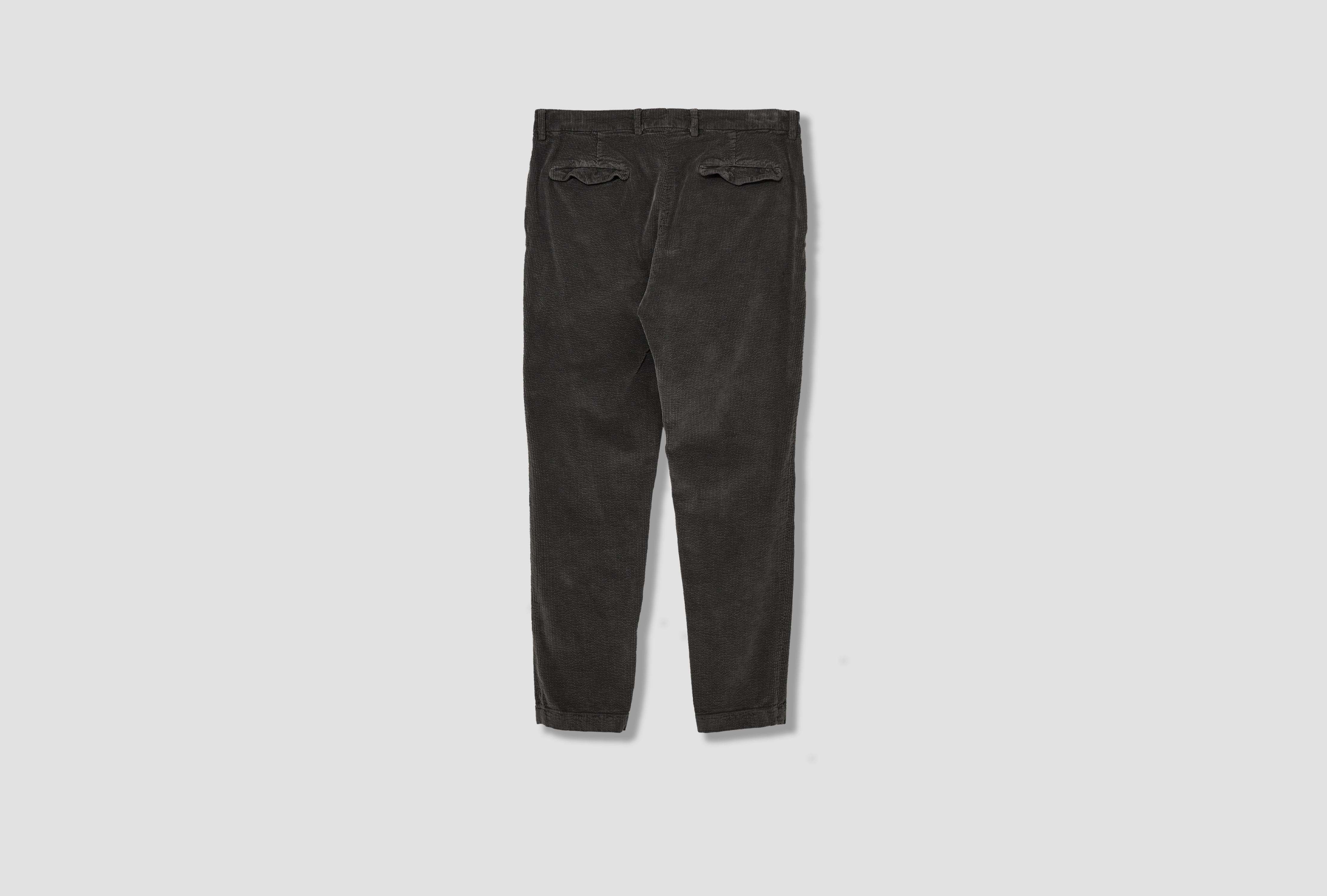 Barena Venezia Leather Belt Loop Casual Pants In Black