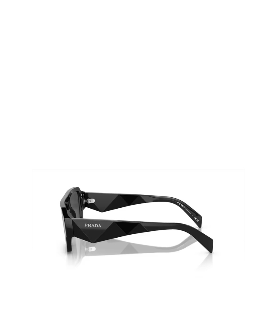 Shop Prada Eyewear Rectangular Frame Sunglasses In Black