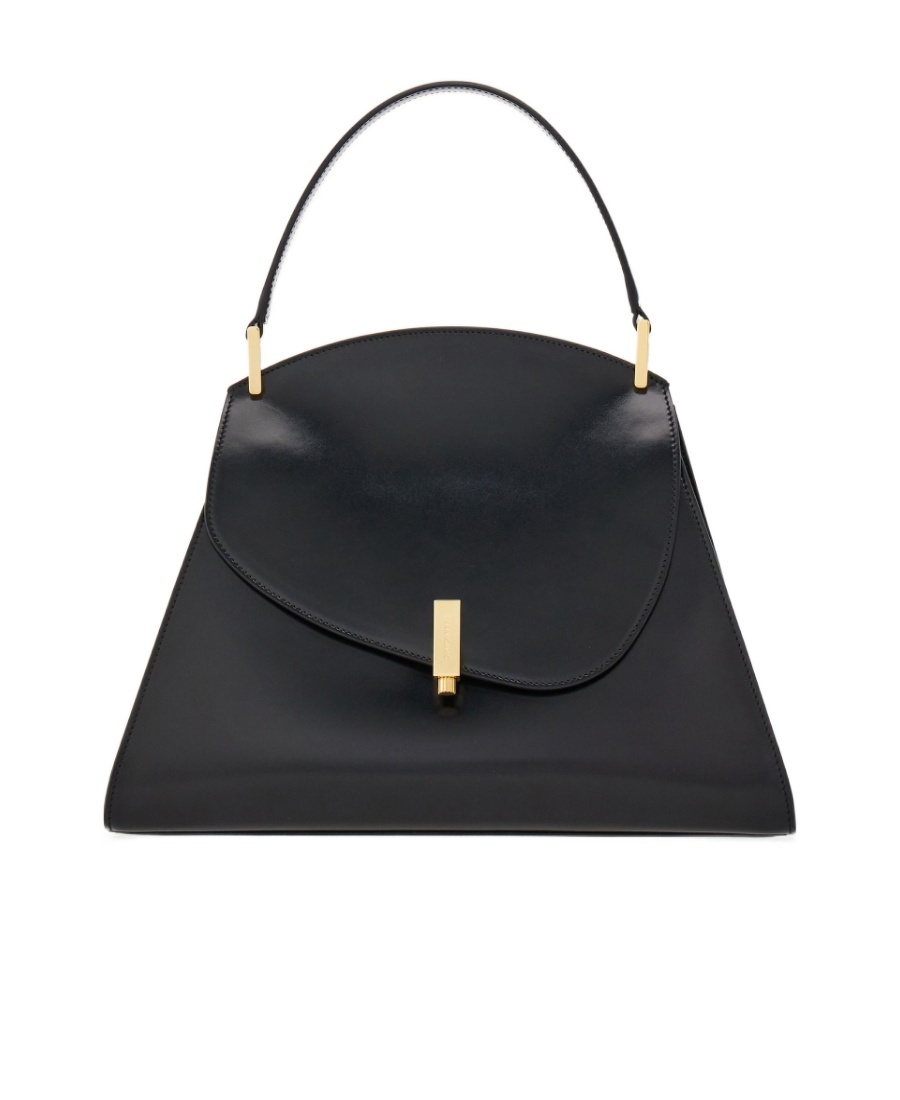 Ferragamo Black Geometric Tote Bag In Black