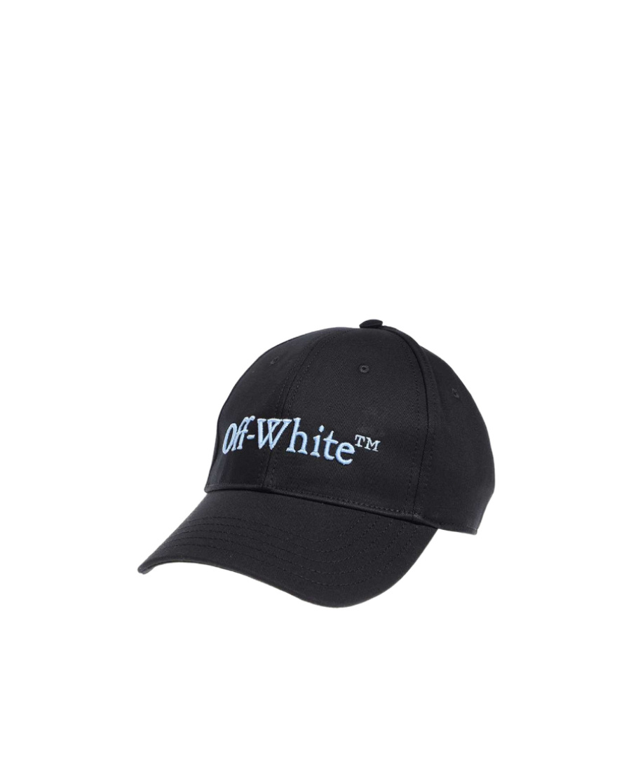 Off-white Bookish Logo-embroidered Baseball Cap In Black