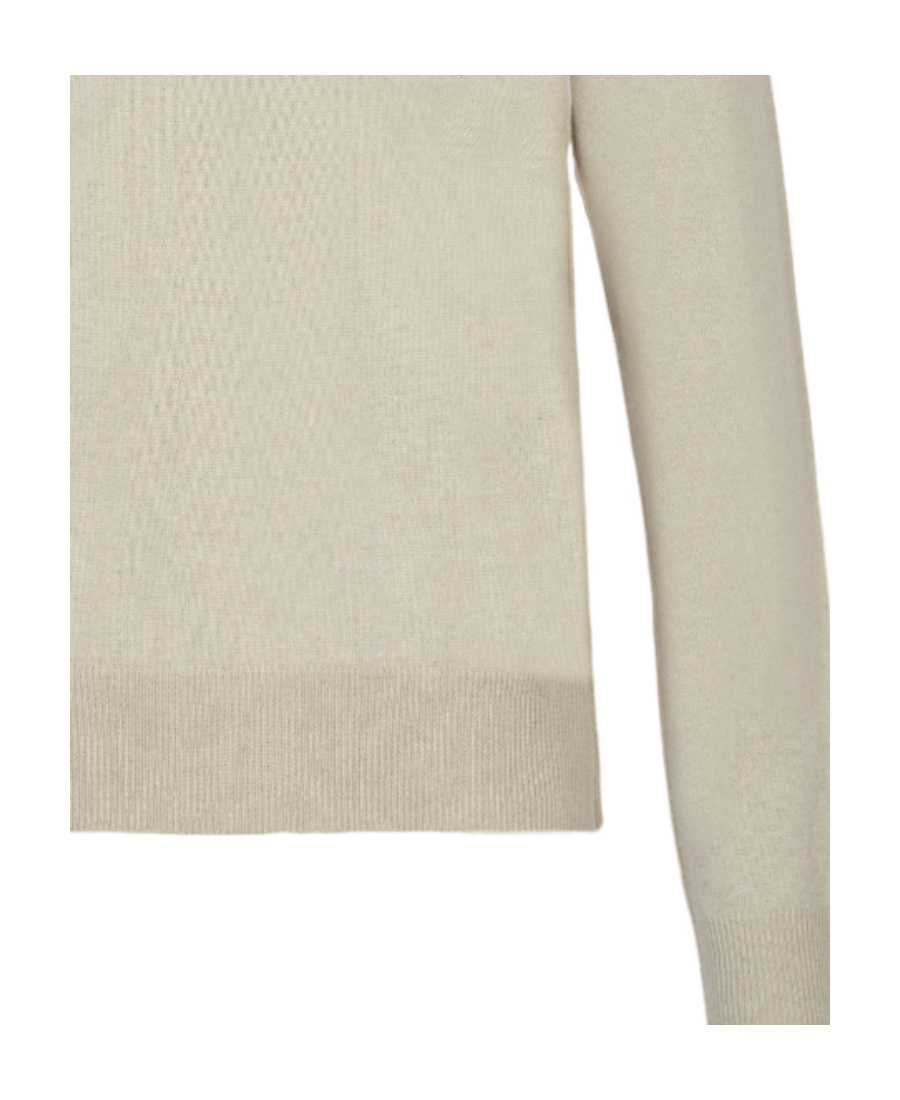 Maison Margiela Textured Knit Crewneck Sweater In Nude