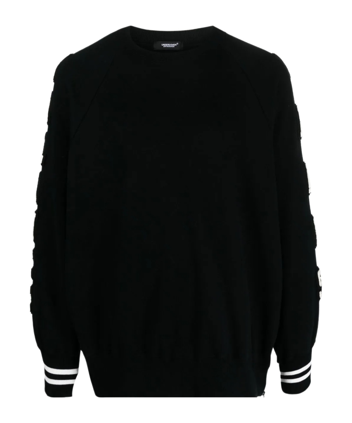 Undercover Decal Detail Long-sleeved Hoodie In Black