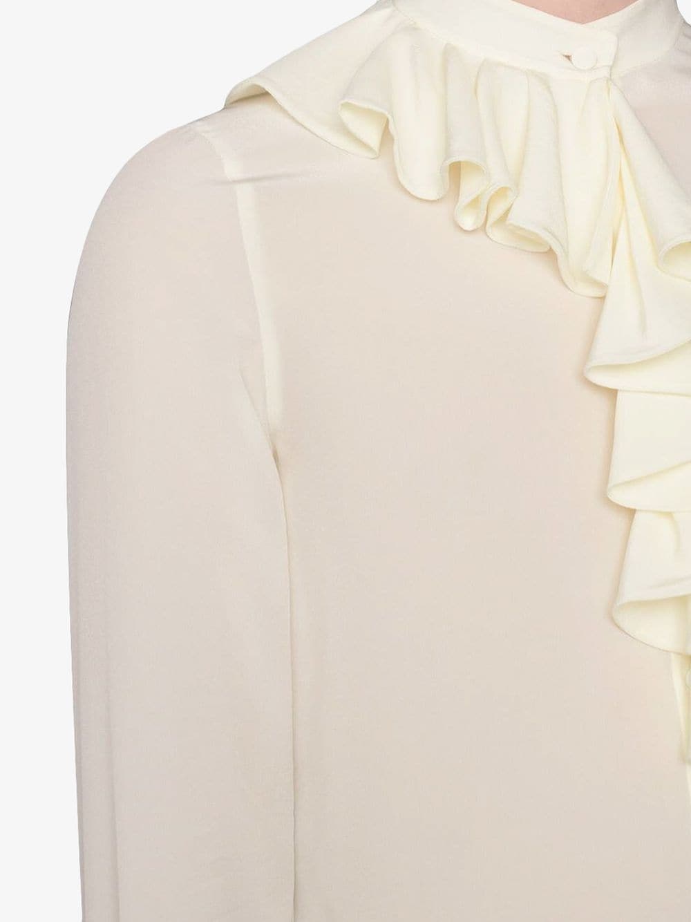 Gucci Crêpe De Chine Ruffle Blouse