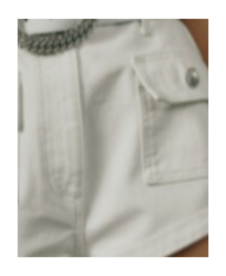 Alessandra Rich Decorative-button High-waist Shorts In White