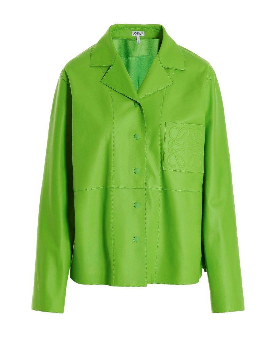 Loewe Anagram Casual Jackets, Parka Green In Green