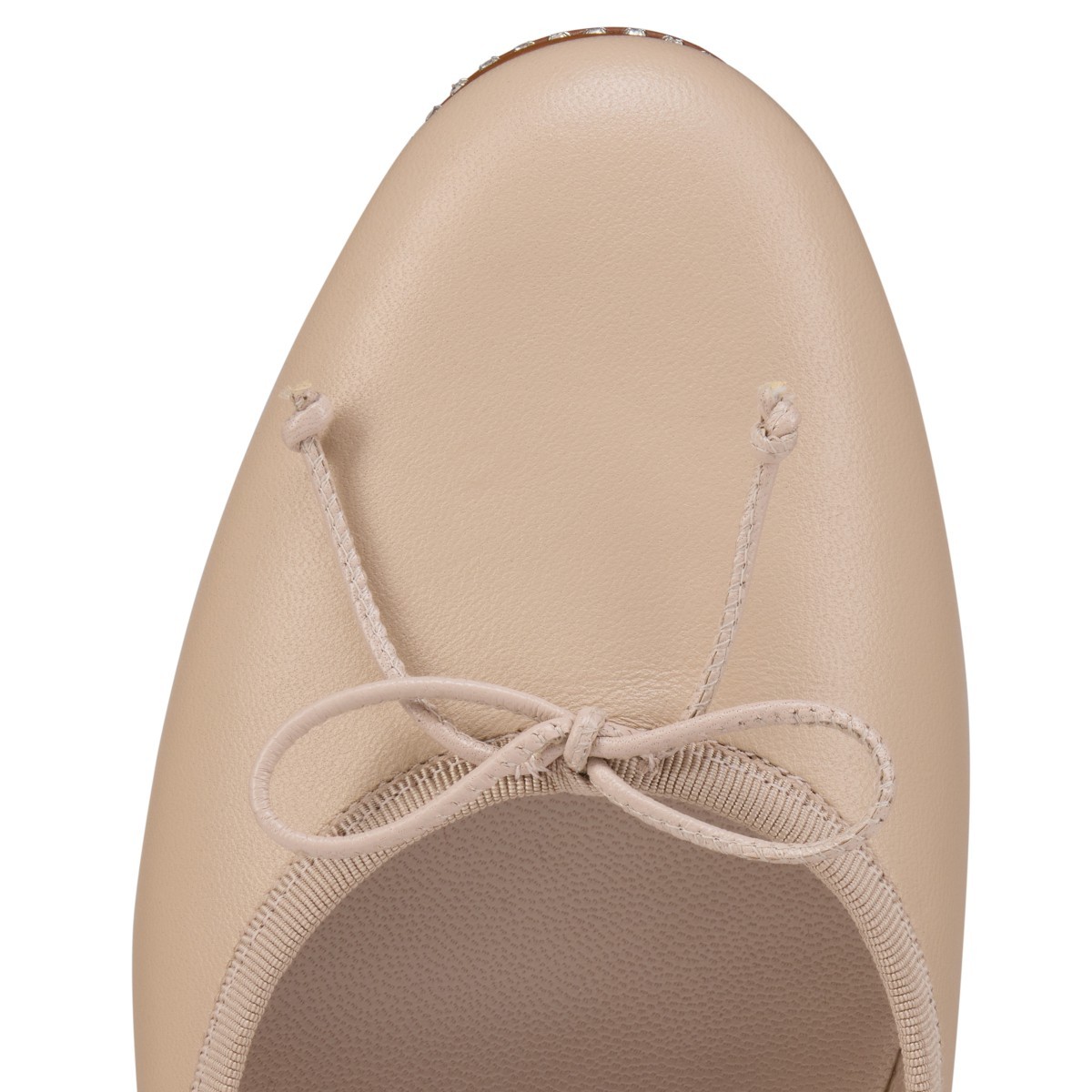 Christian Louboutin Round-toed Ballet Flats In Neutral