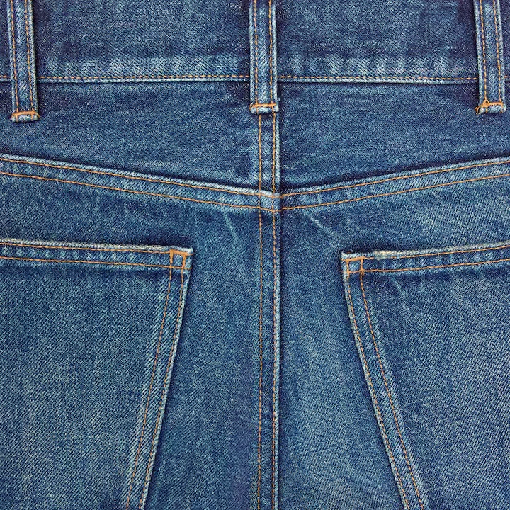 Celine Bootcut Jeans In Dark Union Wash Denim In Blue