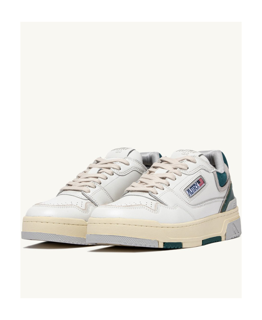 Autry White And Green Aerol Sneakers In White