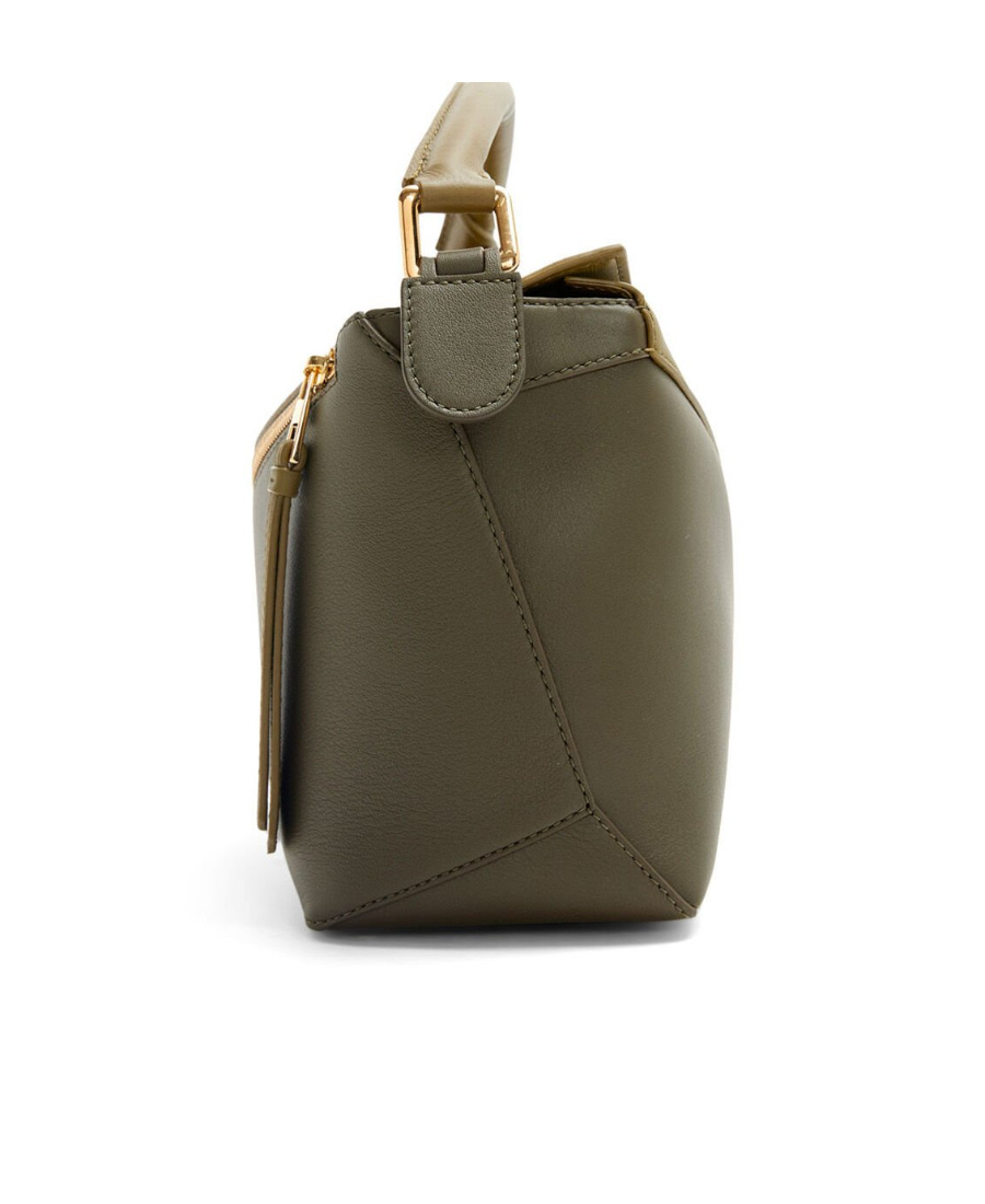 Loewe Small Puzzle Shoulder Bag In Green