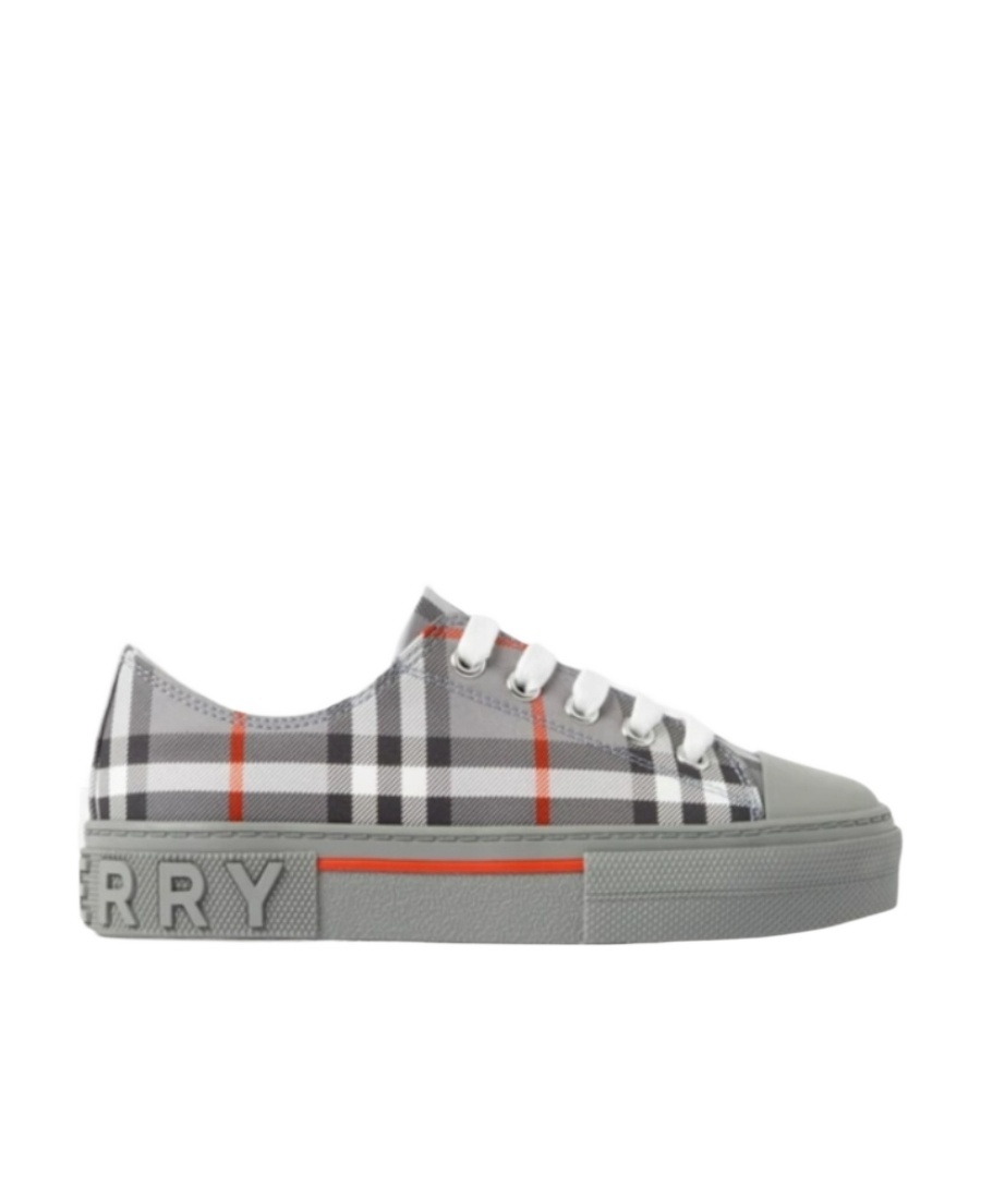 BURBERRY CHECK-PATTERN CANVAS SNEAKERS